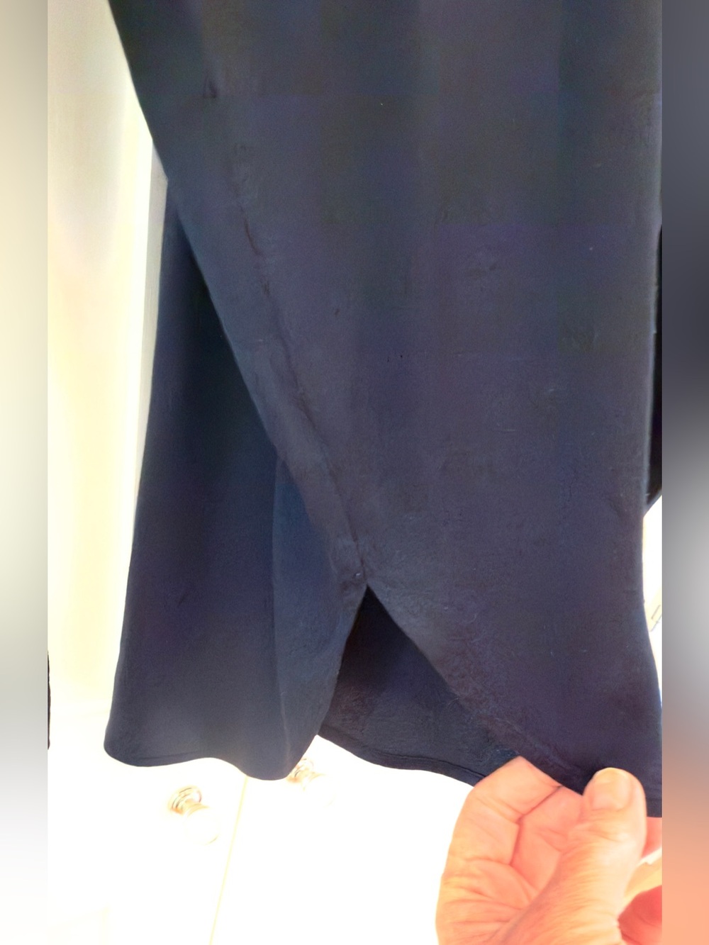 Vince Silk Satin Band Collar Blouse - Picture 6 of 9